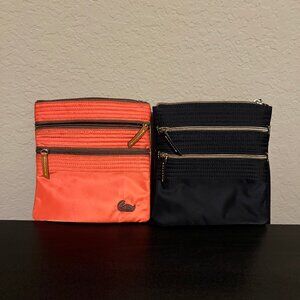 2 DOONEY & BOURKE Nylon Triple Zip Crossbody Bags for ONE PRICE!